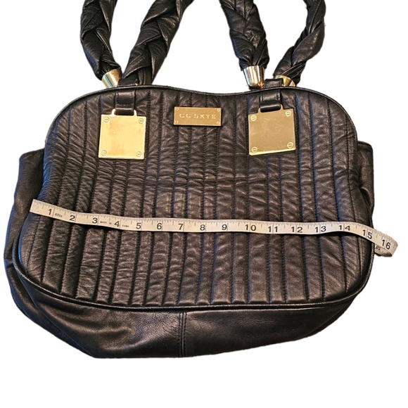 CC Skye Quilted Black Leather Braided Handles Shoulder bag - Picture 10 of 13